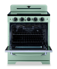 Classic Retro by Unique 30" 3.9 Cu. Ft. Induction Range - Summer Mint Green - UNQ-30CR IC LG | Cuisinière à induction Classic Rétro par Unique de 30 po et de 3,9 pi3 - vert menthe estival - UNQ-30CR IC LG | UNQ30ICG
