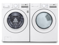 LG 5.2 Cu. Ft. Front-Load Washer and 7.4 Cu. Ft. Electric Dryer - White 