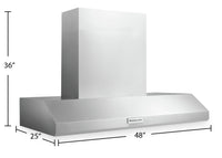 KitchenAid® 48" Commercial-Style Wall-Mount Canopy Range Hood - KVWC958KSS 