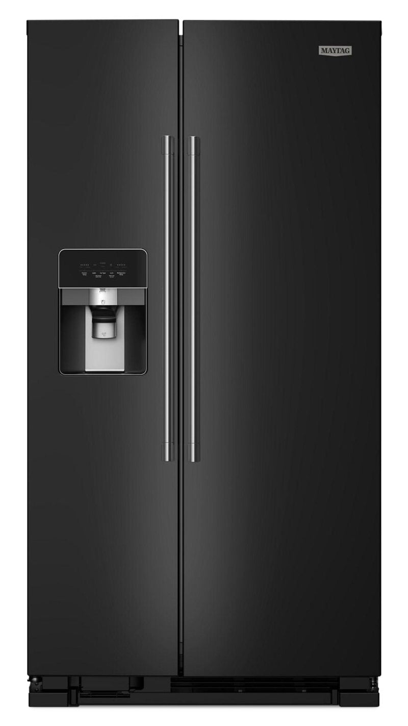 Maytag 36" 25 Cu. Ft. Side-by-Side Refrigerator - Black - MRSF4036PB | Réfrigérateur Maytag de 25 pi³ et de 36 po à compartiments juxtaposés - noir - MRSF4036PB | MRSF40PB