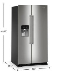 Maytag 36" 25 Cu. Ft. Side-by-Side Refrigerator - Stainless Steel - MRSF4036PZ | Réfrigérateur Maytag de 25 pi³ et de 36 po à compartiments juxtaposés - acier inoxydable - MRSF4036PZ | MRSF403Z