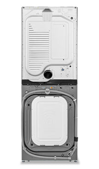 LG Studio 5.8 Washer/7.4 Dryer Cu. Ft. Front-Load High-Efficiency Steam Washtower™ - Nobel Steel - S… | Tour de lavage WashTowerMC à la vapeur haute efficacité LG Studio à chargement frontal avec laveuse …