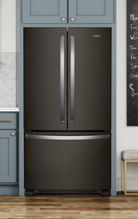 Whirlpool 36" 25 Cu. Ft. French-Door Refrigerator with Interior Water Dispenser - WRFF3236RV | Réfrigérateur Whirlpool de 36 po et de 25 pi³ à portes françaises avec distributeur d’eau interne - WRFF3236RV | WRFF32RV