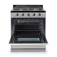 Classic Off-Grid by Unique 30" 3.9 Cu. Ft. Propane Range with Battery Ignition - UGP-30G OF2 S/S  | Cuisinière au gaz propane hors réseau classique Unique de 30 po et de 3,9 pi3 avec allumage à pile - UGP-30G OF2 S/S  | UGP30GSS