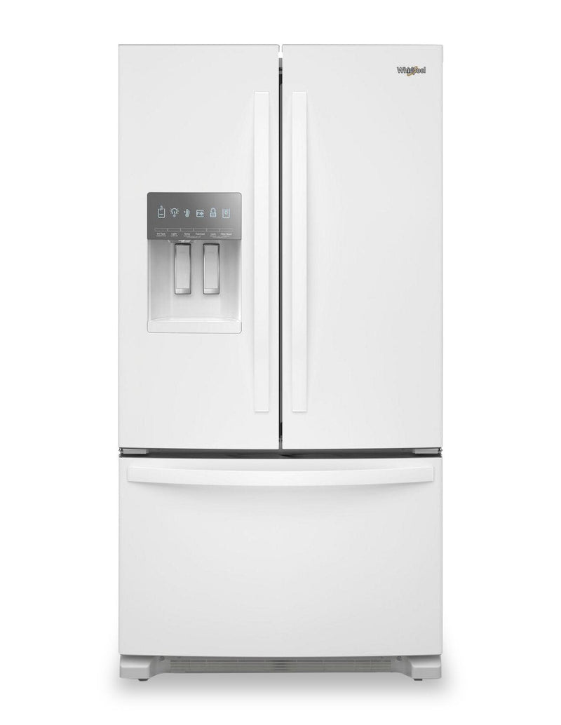 Whirlpool 36" 25 Cu. Ft. French-Door Refrigerator with Ice and Water Dispenser - WRFF3436RW | Réfrigérateur Whirlpool de 36 po et de 25 pi³ à portes françaises avec distributeur d’eau et de glaçons - WRFF3436RW | WRFF34RW