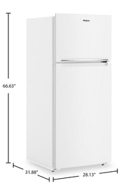 Whirlpool 28" 16.3 Cu. Ft. Top-Mount Refrigerator - White - WRTX5328PW | Réfrigérateur Whirlpool de 16,3 pi³ et de 28 po à congélateur supérieur - blanc - WRTX5328PW | WRTX532W