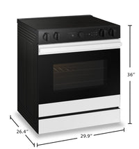 Samsung 6.3 Cu. Ft. Smart Electric Slide In Range with Oven Camera - White Glass - NSE6DB870012AC | Cuisinière intelligente électrique encastrée Samsung de 6,3 pi³ avec caméra de four - verre blanc - …