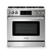 Thor Kitchen 6 Cu. Ft. Tilt Panel Professional Gas Range - TRG3601 | Cuisinière professionnelle à gaz Thor Kitchen de 6 pi³ à panneau inclinable - TRG3601 | TRG3601S