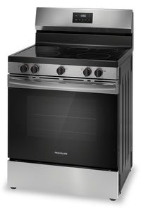 Frigidaire 5.3 Cu. Ft. Electric Range With Quick Boil Element and Five-Element Cooktop - Stainless S… | Cuisinière électrique Frigidaire de 5,3 pi³ avec élément à ébullition rapide et surface de cuisson à…