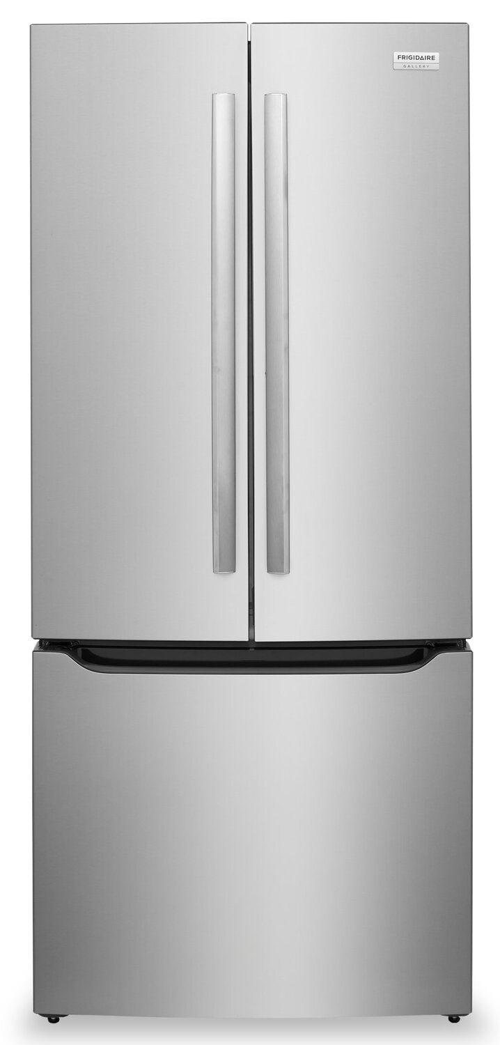 Frigidaire Gallery 30" 20 Cu. Ft. Standard-Depth French-Door Refrigerator - Smudge-Proof® Stainless … | Réfrigérateur Frigidaire Gallery de 20 pi³ et de 30 po de profondeur standard à portes françaises - …