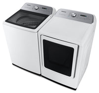 Samsung 6 Cu. Ft. Top-Load Washer and 7.4 Cu. Ft. Electric Dryer with Steam - White | Laveuse à chargement par le haut de 6 pi3 et sécheuse électrique de 7,4 pi3 avec vapeur de Samsung - blanches | SATL5500