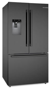 Bosch 500 Series 36" 26 Cu. Ft. French-Door Refrigerator - Black Stainless Steel - B36FD52SNB  | Réfrigérateur Bosch Série 500 de 36 po et de 26 pi3 à portes françaises - acier inoxydable noir - B36FD52SNB  | B36FD52B