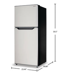 Danby 23.4" 11.6 Cu. Ft. Top-Mount Refrigerator - Stainless Steel - DFF116B2SSDBR | Réfrigérateur Danby de 11,6 pi3 et de 23,4 po à congélateur supérieur - acier inoxydable DFF116B2SSDBR | DFF116BR