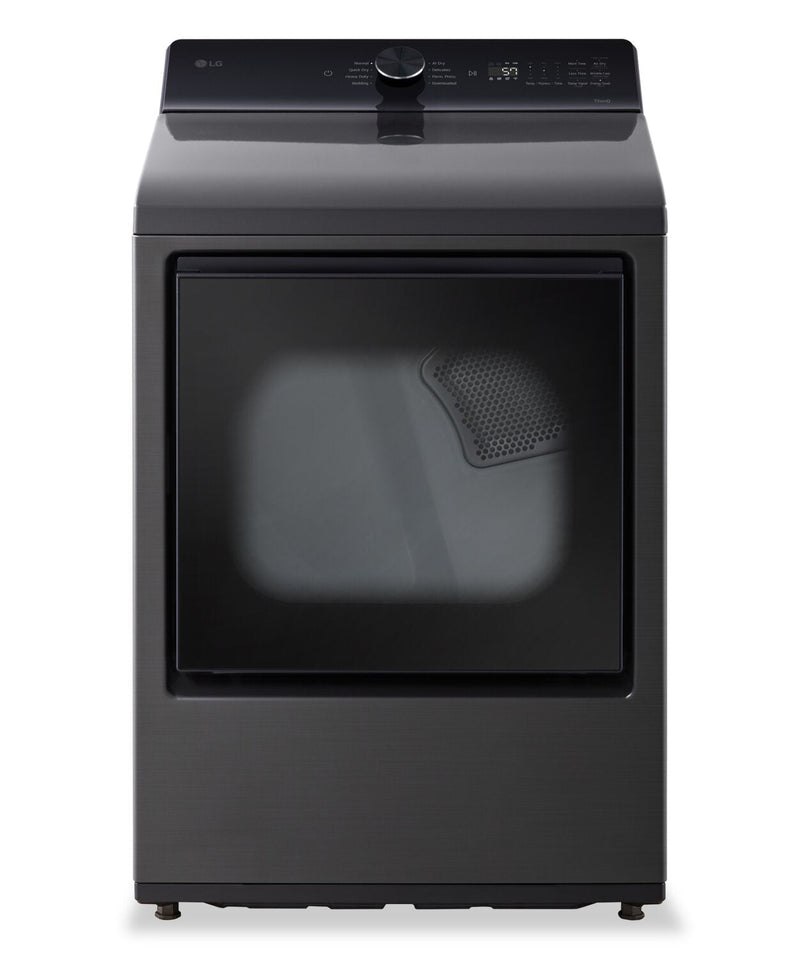 LG 7.3 Cu. Ft. Electric Dryer with AI Sensing and ThinQ® - Platinum Black - DLE8200L | Sécheuse électrique LG de 7,3 pi³ avec détection IA et ThinQMD - noir platine - DLE8200L | DLE8200L