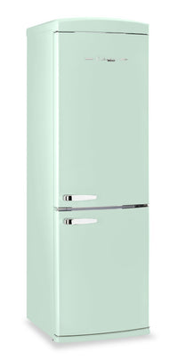 Classic Retro by Unique 24" 12 Cu. Ft. Bottom-Freezer Refrigerator - Summer Mint Green - UGP-340L LG AC | Réfrigérateur Classic Rétro par Unique de 24 po et de 12 pi3 à congélateur inférieur - vert menthe estival - UGP-340L LG AC | 340LLGAC