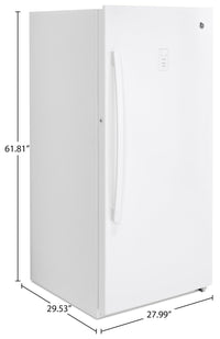 GE 14.1 Cu. Ft. Frost-Free Upright Freezer - FUF14SMRWW | Congélateur vertical GE sans givre de 14,1 pi³ - FUF14SMRWW | FUF14SWW