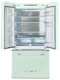 Classic Retro by Unique 36" 21.4 Cu. Ft. Counter-Depth Refrigerator - Summer Mint Green - UGP-595L LG AC | Réfrigérateur Classic Rétro par Unique de 36 po et de 21,4 pi3 de profondeur comptoir - vert menthe estival - UGP-595L LG AC | 595LLGAC