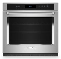 KitchenAid 30" 5 Cu. Ft. Electric Single Wall Oven with True Convection - PrintShield Stainless - KO… | Four mural simple électrique KitchenAid de 5 pi³ et de 30 po avec convection véritable - acier inoxy…