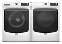 Maytag 5.8 Cu. Ft. Pet Pro Smart Front-Load Washer and 7.4 Cu. Ft. Electric Dryer - White | Laveuse intelligente à chargement frontal Pet Pro de 5,8 pi³ et sécheuse électrique de 7,4 pi³ de Maytag – blanches | MAFL702W