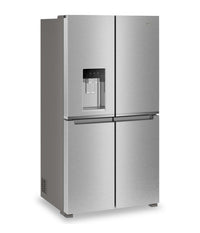 Whirlpool 36" 19 Cu. Ft. Counter-Depth 4-Door Refrigerator with Ice Maker - Stainless Steel - WRQC7836RZ | Réfrigérateur à 4 portes Whirlpool de 36 po et de 19 pi³ de profondeur comptoir avec machine à glaçons - acier inoxydable - WRQC7836RZ | WRQC783Z