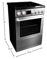 Danby 24" 2.5 Cu. Ft. Electric Range with TruAirFry - Stainless Steel - DRCA240BSSC | Cuisinière électrique Danby de 2,5 pi3 et de 24 po avec TruAirFry - acier inoxydable - DRCA240BSSC | DRCA24SC