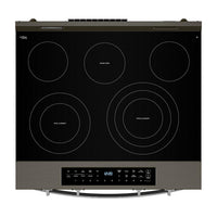 Whirlpool 5.3 Cu. Ft. Electric Range with Air Fry and WipeClean™ Coating - Black Stainless Steel - YWSES7530RV | Cuisinière électrique Whirlpool de 5,3 pi3 avec friture à air et revêtement WipeCleanMC - acier inoxydable noir - YWSES7530RV | YWSES75V