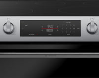 Bosch 30" 5.8 Cu. Ft. 100 Series Electric Range with Rapid Preheat and Air Fry - Stainless Steel - HEF1050MC | Cuisinière électrique Bosch série 100 de 5,8 pi3 et de 30 po avec préchauffage rapide et friture à air - acier inoxydable - HEF1050MC | HEF105MC