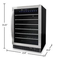 Danby 5.7 Cu. Ft. 60-Bottle Built-In Wine Cooler - Stainless Steel - DWC057A1BSS | Refroidisseur à vin encastré Danby, de 5,7 pi³ pour 60 bouteilles - acier inoxydable - DWC057A1BSS | DWC057SS