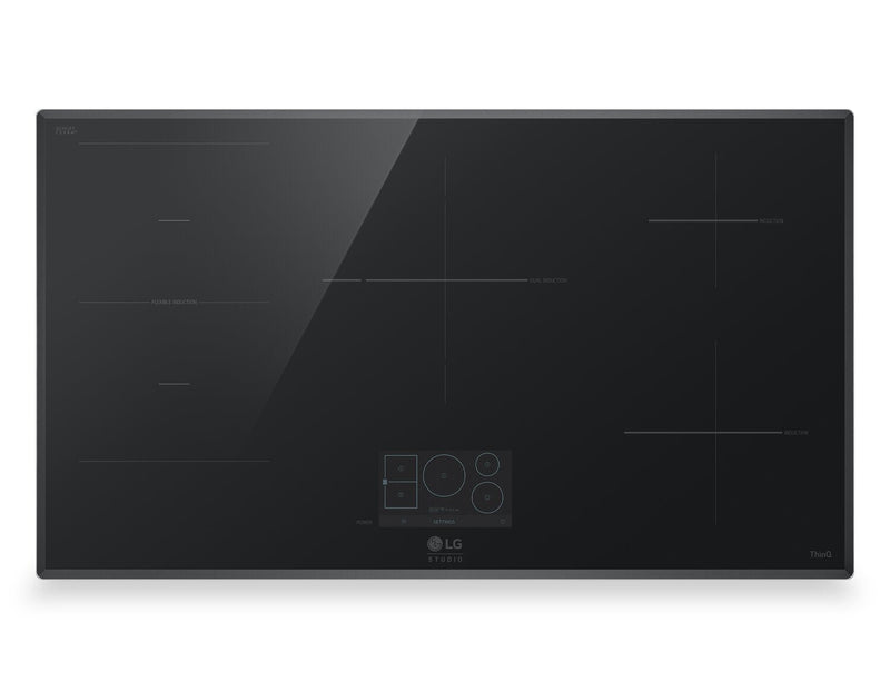 LG Studio 36" 5-Burner Induction Cooktop with Flexible Cooking Zone - Black - CBIS3618BE | Surface de cuisson à induction LG Studio de 36 po à 5 brûleurs avec zone de cuisson polyvalente - CBIS3618BE | CBIS3618