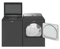 Maytag 5.4 Cu. Ft. Pet Pro Top-Load Washer and 7 Cu. Ft. Gas Dryer - Volcano Black 