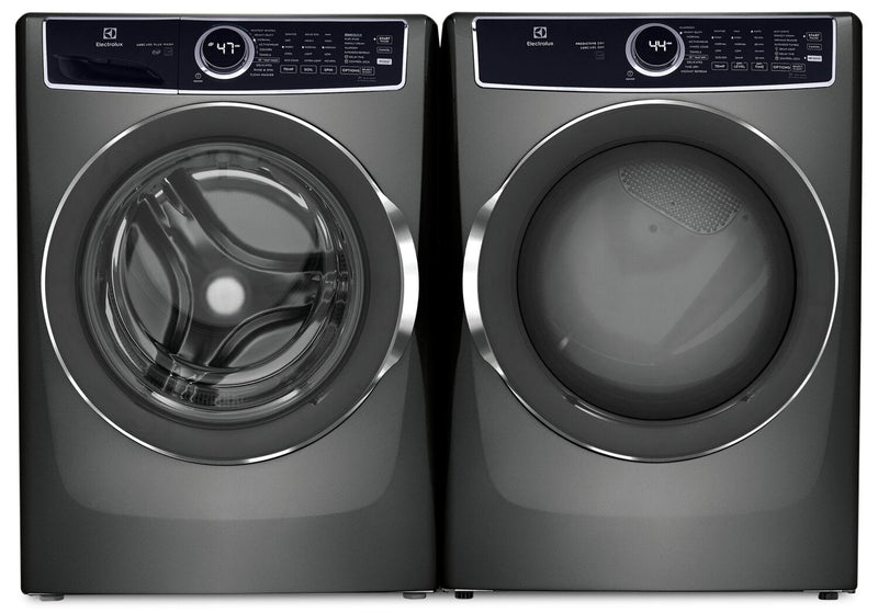 Electrolux 5.2 Cu. Ft. Front-Load Washer and 8 Cu. Ft. Gas Dryer - Titanium  