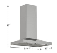 Broan 36" Pyramid Chimney Range Hood with Code Ready™ Technology - EWS1366SS | Hotte cheminée pyramidale Broan de 36 po avec technologie Code ReadyMC - EWS1366SS | EWS136SS