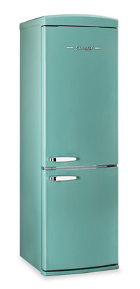 Classic Retro by Unique 24" 12 Cu. Ft. Bottom-Freezer Refrigerator - Ocean Mist Turquoise - UGP-340L T AC | Réfrigérateur Classic Rétro par Unique de 24 po et de 12 pi3 à congélateur inférieur - turquoise brume marine - UGP-340L T AC | U340LTAC