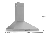 Thor Kitchen 30" Wall-Mount Pyramid Range Hood - ARH30P | Hotte de cuisinière murale de style pyramidal Thor Kitchen de 30 po - ARH30P | ARH30PSS