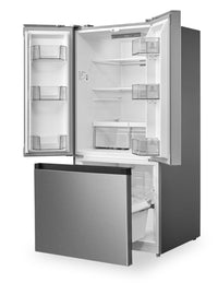 Midea 30" 18.4 Cu. Ft. French-Door Refrigerator - Stainless Steel - MRF18B4AST | Réfrigérateur Midea de 18,4 pi³ et de 30 po à portes françaises - acier inoxydable - MRF18B4AST | MRF18B4A