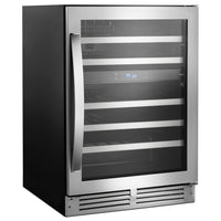 Whirlpool 46-Bottle Under-Counter Wine Cooler - WUW55X24HS - Beverage Centre in Stainless Steel