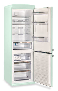 Classic Retro by Unique 24" 12 Cu. Ft. Bottom-Freezer Refrigerator - Summer Mint Green - UGP-340L LG AC | Réfrigérateur Classic Rétro par Unique de 24 po et de 12 pi3 à congélateur inférieur - vert menthe estival - UGP-340L LG AC | 340LLGAC