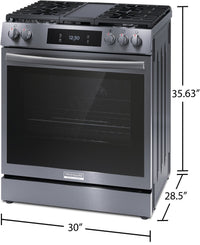 Frigidaire Gallery 6 Cu. Ft. Front-Control Gas Range with Total Convection - GCFG3060BD 