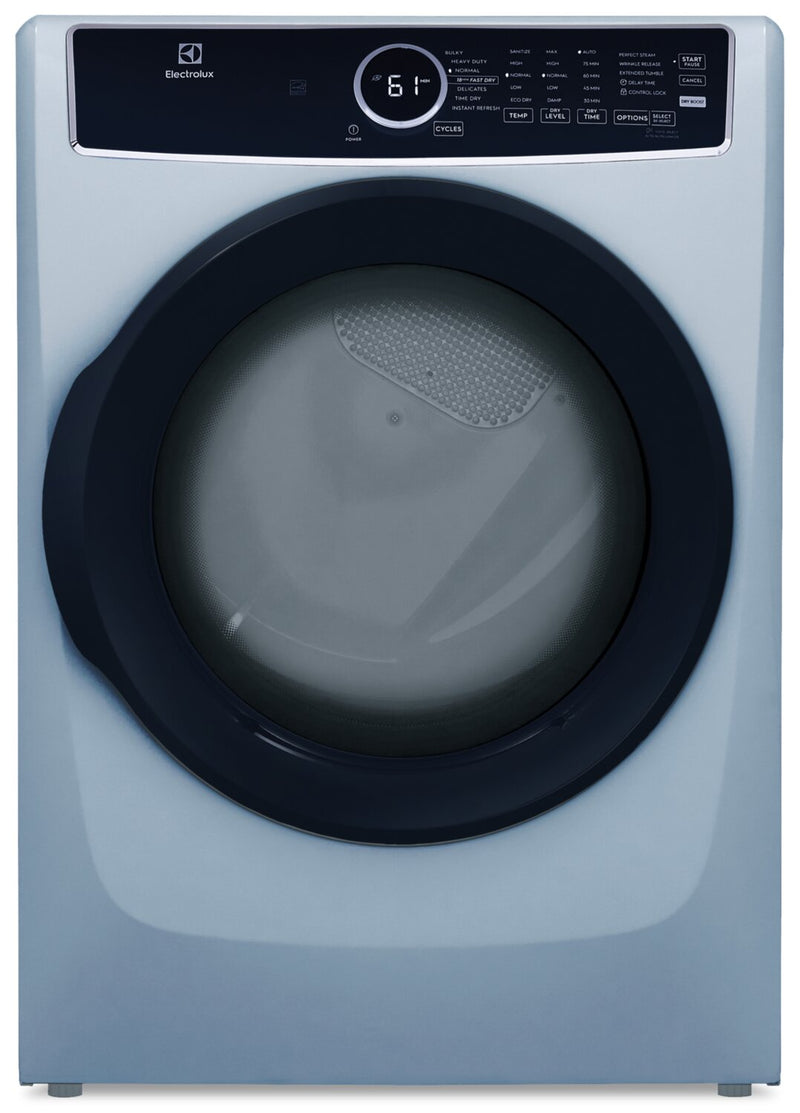 Electrolux 8 Cu. Ft. Electric Dryer with Steam - Glacier Blue - Stackable - ELFE743CAG | Sécheuse électrique Electrolux de 8 pi³ avec vapeur - bleu glacier - superposable - ELFE743CAG