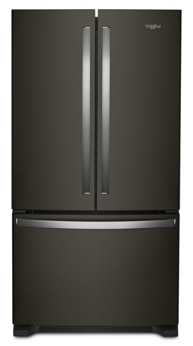 Whirlpool 36" 20 Cu. Ft. Counter-Depth French-Door Refrigerator - Black Stainless Steel - WRFC2036RV | Réfrigérateur Whirlpool de 20 pi3 et de 36 po de profondeur comptoir à portes françaises - acier inoxydable noir - WRFC2036RV | WRFC20RV