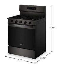 Whirlpool 5 Cu. Ft. Gas Range with Air Fry and Self-Clean - Black Stainless Steel - WFGS5030RV | Cuisinière à gaz Whirlpool de 5 pi³ avec friture à air et autonettoyage - acier inoxydable noir - WFGS5030RV | WFGS50RV