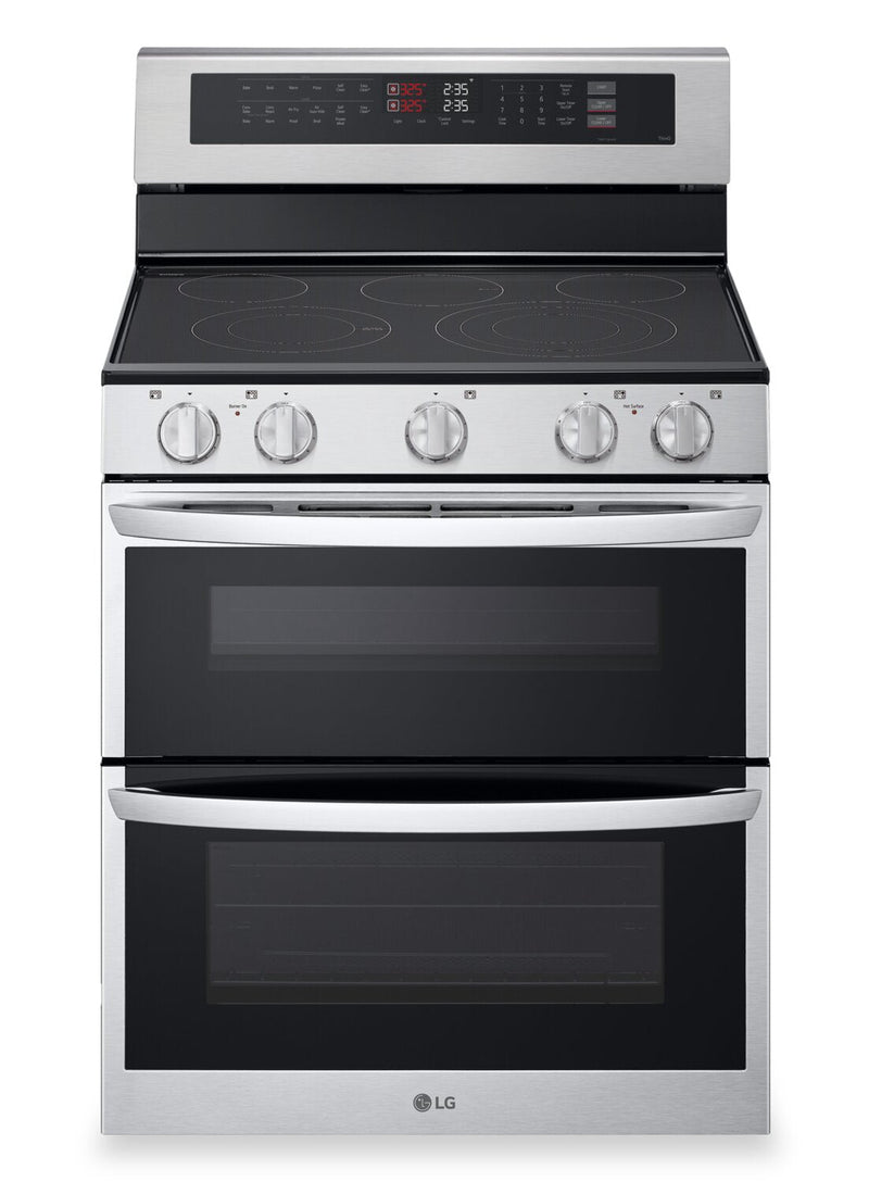 LG 7.3 Cu. Ft. Smart Double Oven Electric Range with ProBake Convection® - Stainless Steel - LDEL7324SE | Cuisinière intelligente électrique LG à four double de 7,3 pi3 avec convection ProBake ConvectionMD - acier inoxydable - LDEL7324SE | LDEL7324