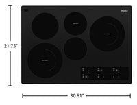 Whirlpool 30" Electric Ceramic Glass Cooktop - WCE97US0KB 