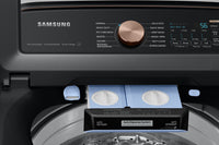 Samsung 6.2 Cu. Ft. Smart Auto Dispense Top-Load Washer and 7.4 Cu. Ft. Electric Dryer  | Laveuse intelligente 6,2 pi³ chargement par le haut avec système de distribution automatique et sécheuse électrique 7,4 pi³ Samsung  | SATL755V