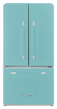 Classic Retro by Unique 36" 21.4 Cu. Ft. Counter-Depth Refrigerator - Ocean Mist Turquoise - UGP-595L T AC | Réfrigérateur Classic Rétro par Unique de 36 po et de 21,4 pi3 de profondeur comptoir - turquoise brume marine - UGP-595L T AC | U595LTAC