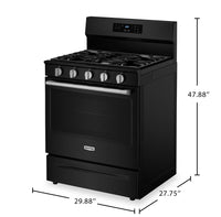 Maytag 5 Cu. Ft. Convection Gas Range with No Preheat Air Fry - Black - MFGS6030RB | Cuisinière à gaz Maytag de 5 pi3 à convection avec friture à air sans préchauffage - noire - MFGS6030RB | MFGS60RB