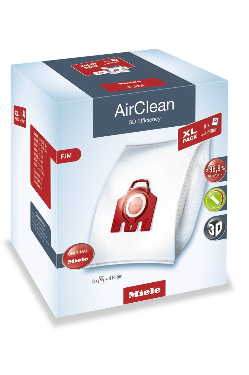 Miele AirClean 3D Efficiency FJM 8-Pack Dustbags - 10455190 