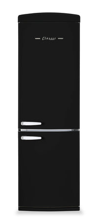 Classic Retro by Unique 24" 12 Cu. Ft. Bottom-Freezer Refrigerator - Matte Black - UGP-340L MB AC | Réfrigérateur Classic Rétro par Unique de 24 po et de 12 pi3 à congélateur inférieur - noir mat - UGP-340L MB AC | 340LMBAC