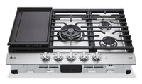 LG 30" Gas Cooktop with UltraHeat™ 22,000 BTU Dual Burner - CBGJ3027S 