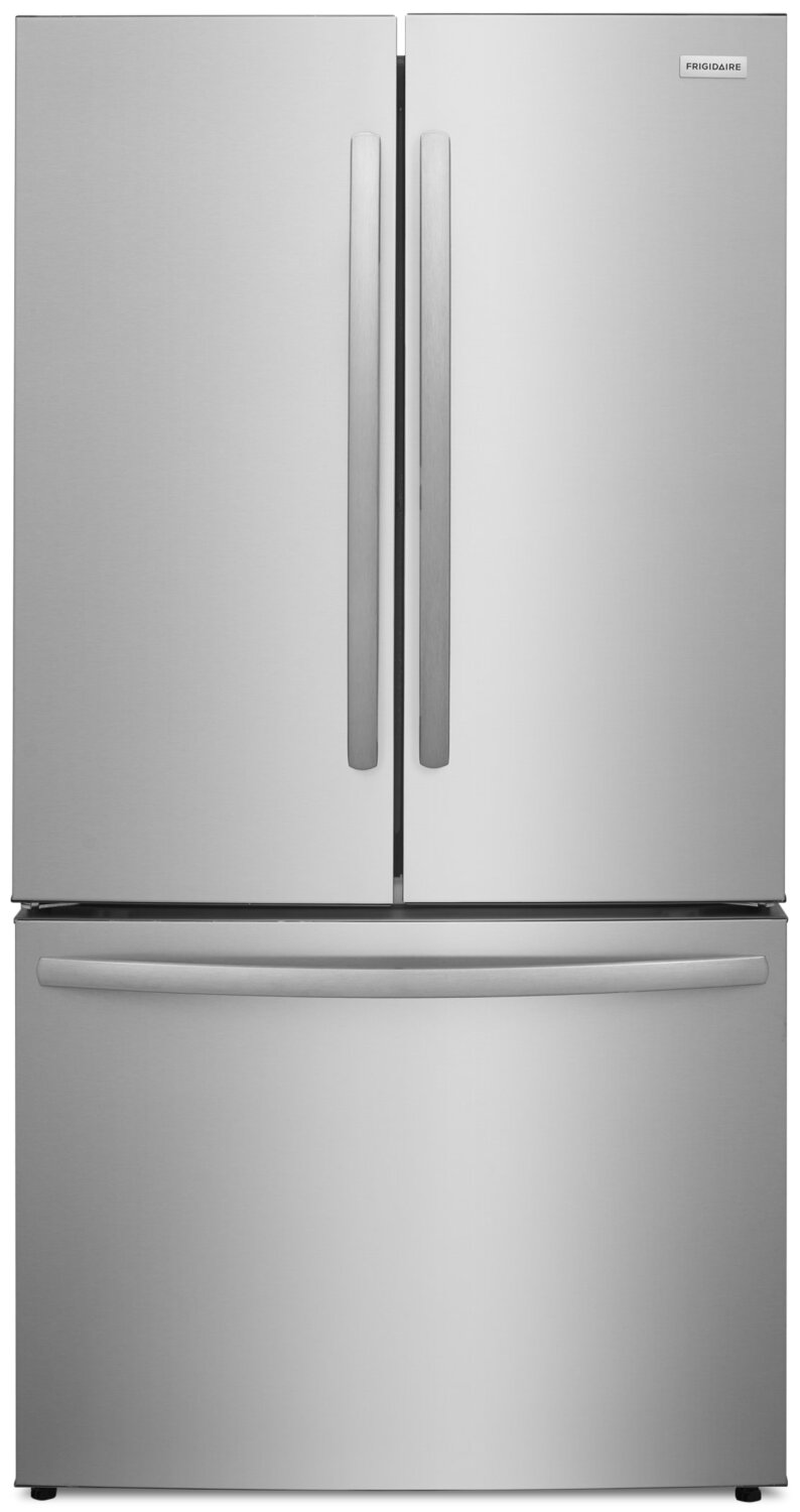 Frigidaire 36" 28.8 Cu. Ft. Standard-Depth French-Door Refrigerator - Smudge-Proof® Stainless Steel … | Réfrigérateur Frigidaire de 28,8 pi³ et de 36 po de profondeur standard à portes françaises - acier …